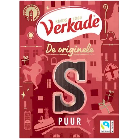 Verkade chocoladeletters van 100% eerlijke pure chocolade